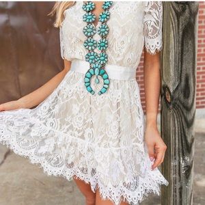 WRAPPED UP IN YOUR ARMS LACE DRESS
